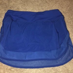 Blue lululemon tennis skirt.